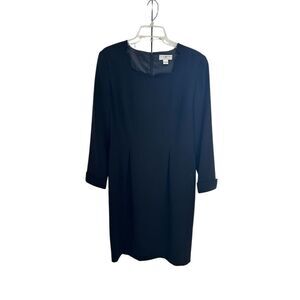 NWT Shomi Women's‎ Black Shift Dress Size 10 Knee Length 3/4 Sleeve SI30